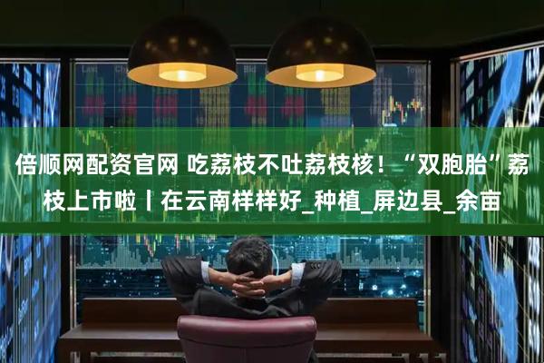 倍顺网配资官网 吃荔枝不吐荔枝核！“双胞胎”荔枝上市啦丨在云南样样好_种植_屏边县_余亩